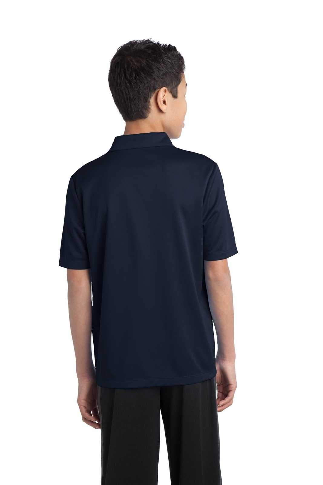 Port Authority Y540 Youth Silk Touch Performance Polo - Navy - HIT a Double - 1