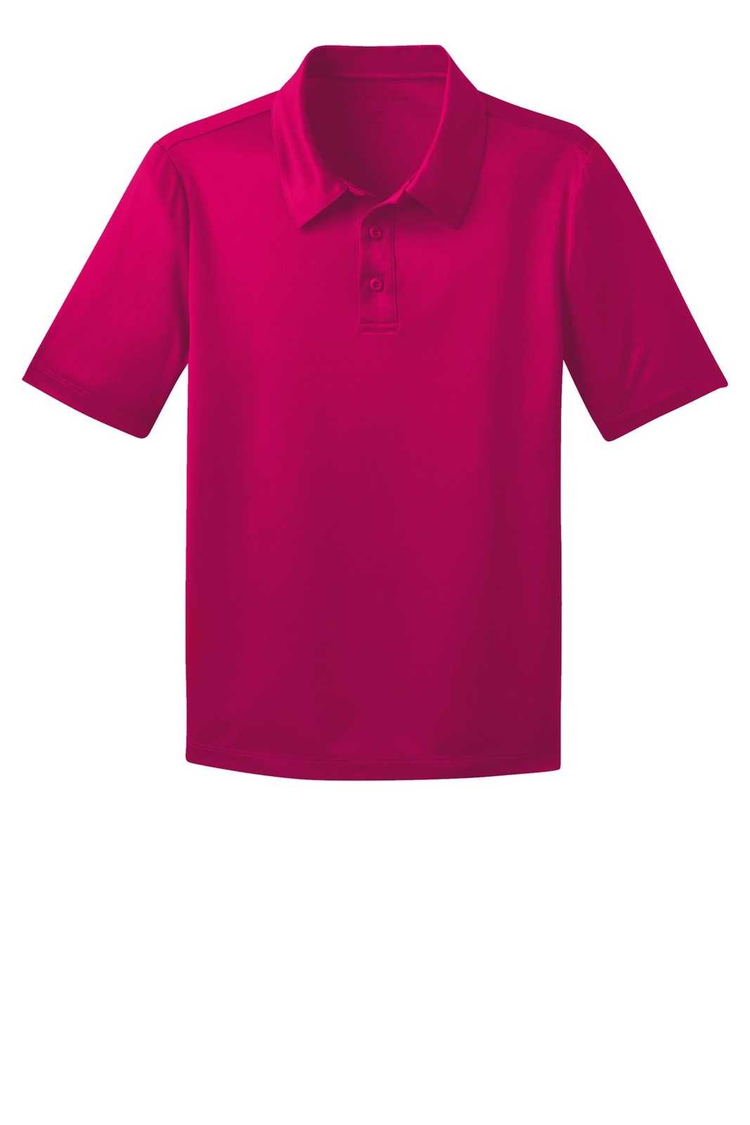 Port Authority Y540 Youth Silk Touch Performance Polo - Pink Raspberry - HIT a Double - 5