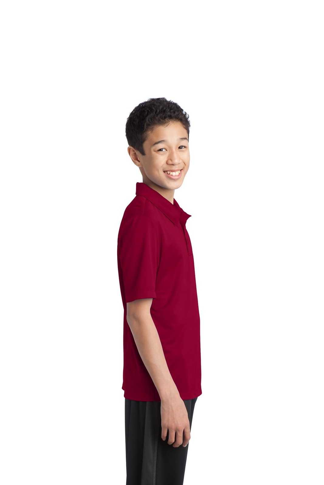 Port Authority Y540 Youth Silk Touch Performance Polo - Red - HIT a Double - 3