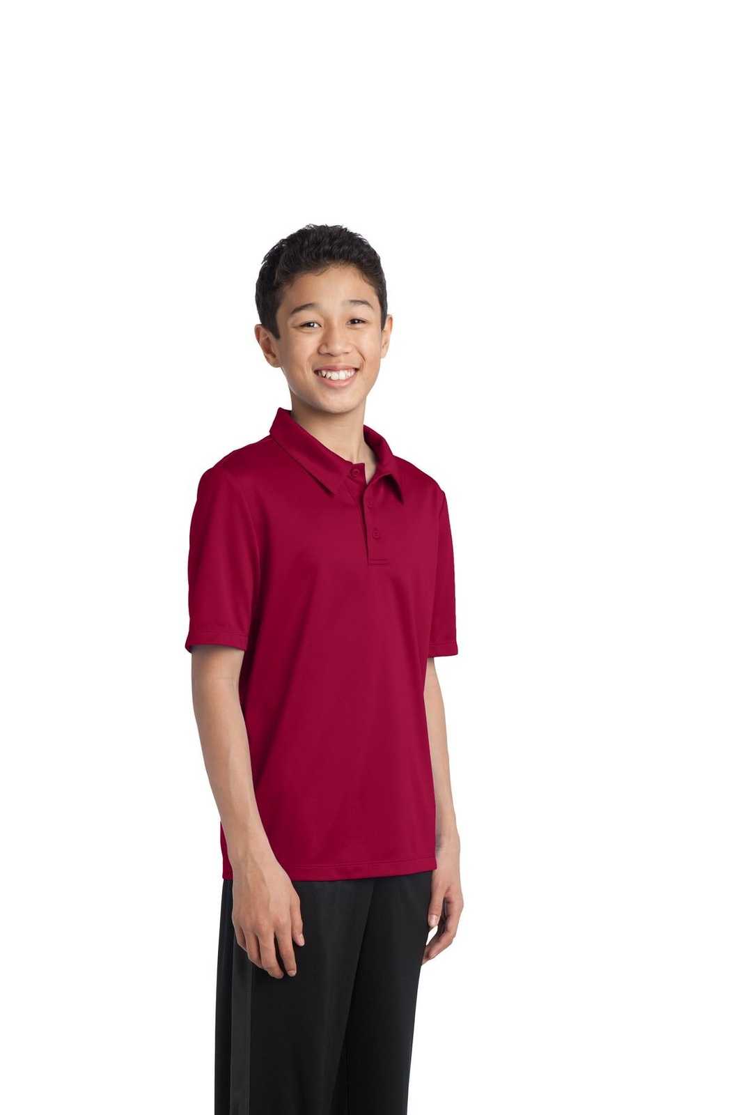 Port Authority Y540 Youth Silk Touch Performance Polo - Red - HIT a Double - 4