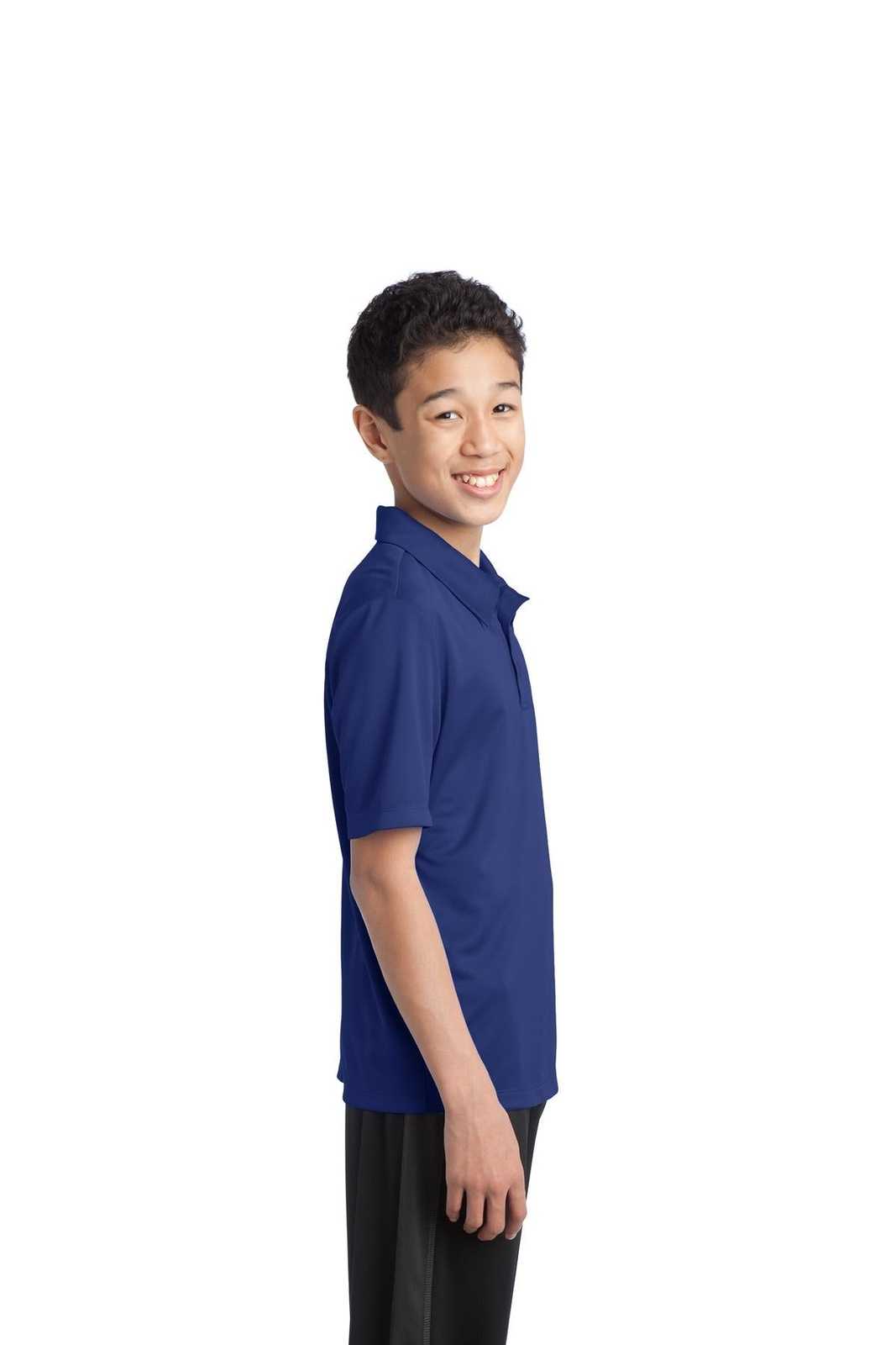 Port Authority Y540 Youth Silk Touch Performance Polo - Royal - HIT a Double - 3