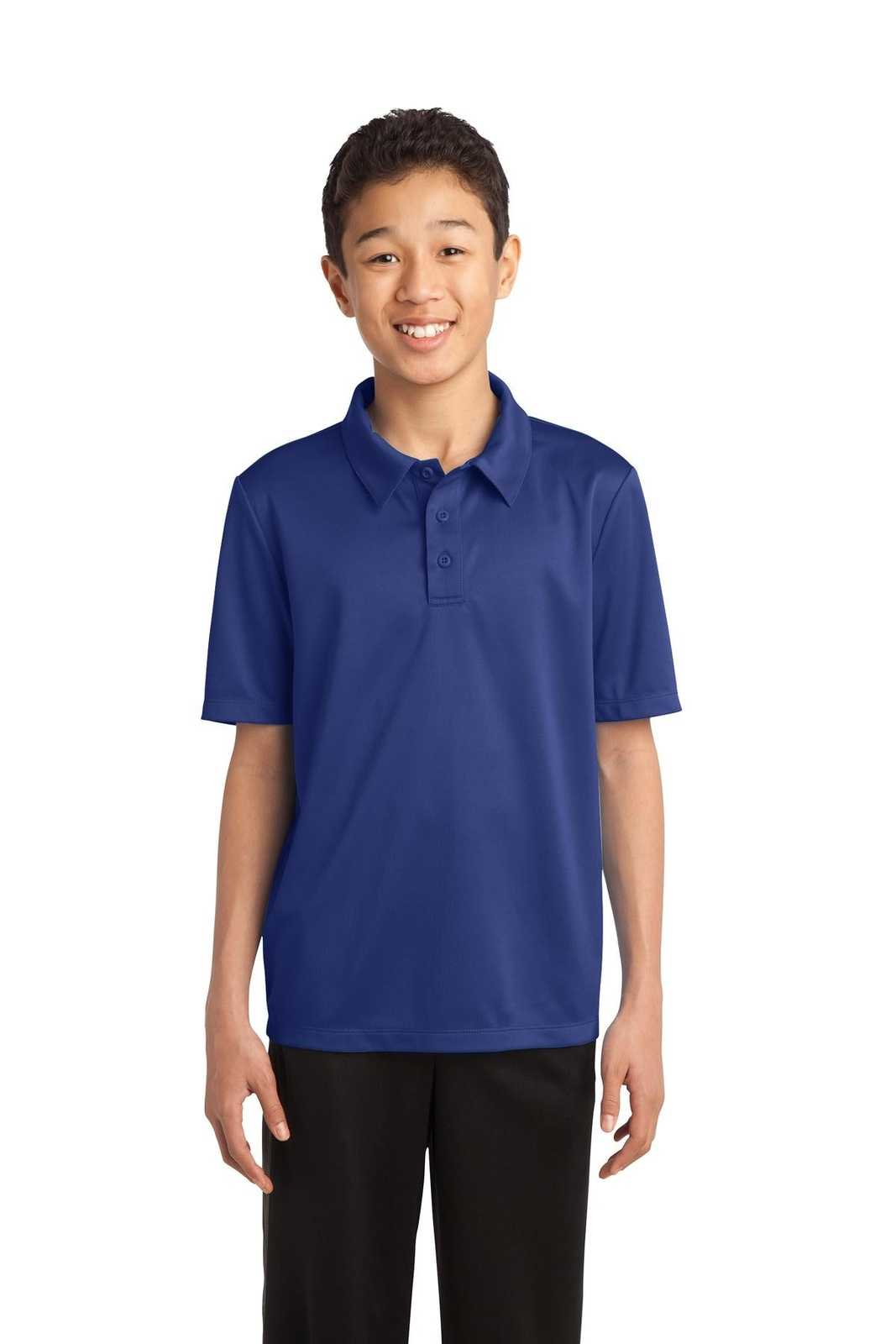 Port Authority Y540 Youth Silk Touch Performance Polo - Royal - HIT a Double - 1