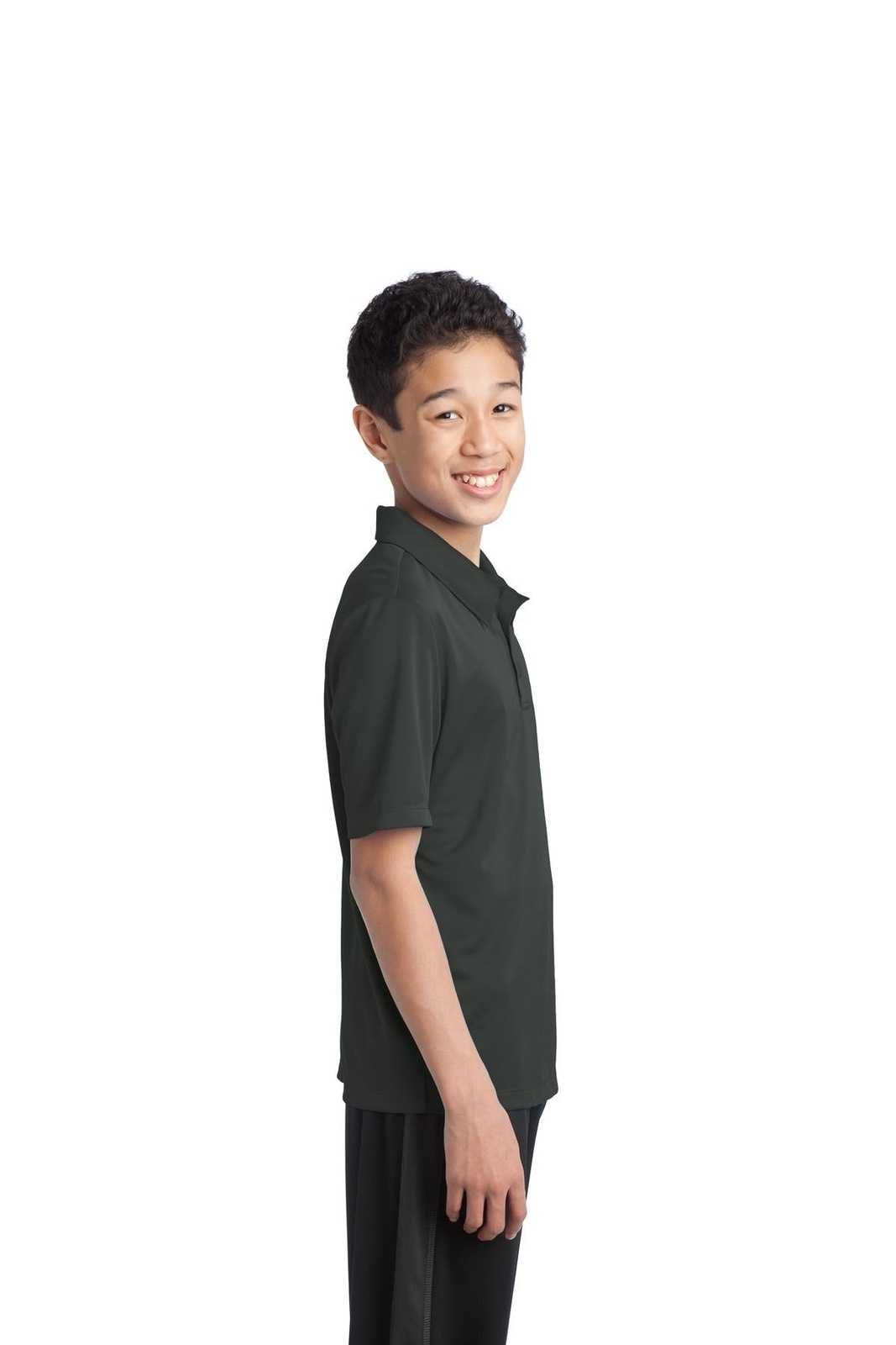 Port Authority Y540 Youth Silk Touch Performance Polo - Steel Gray - HIT a Double - 3