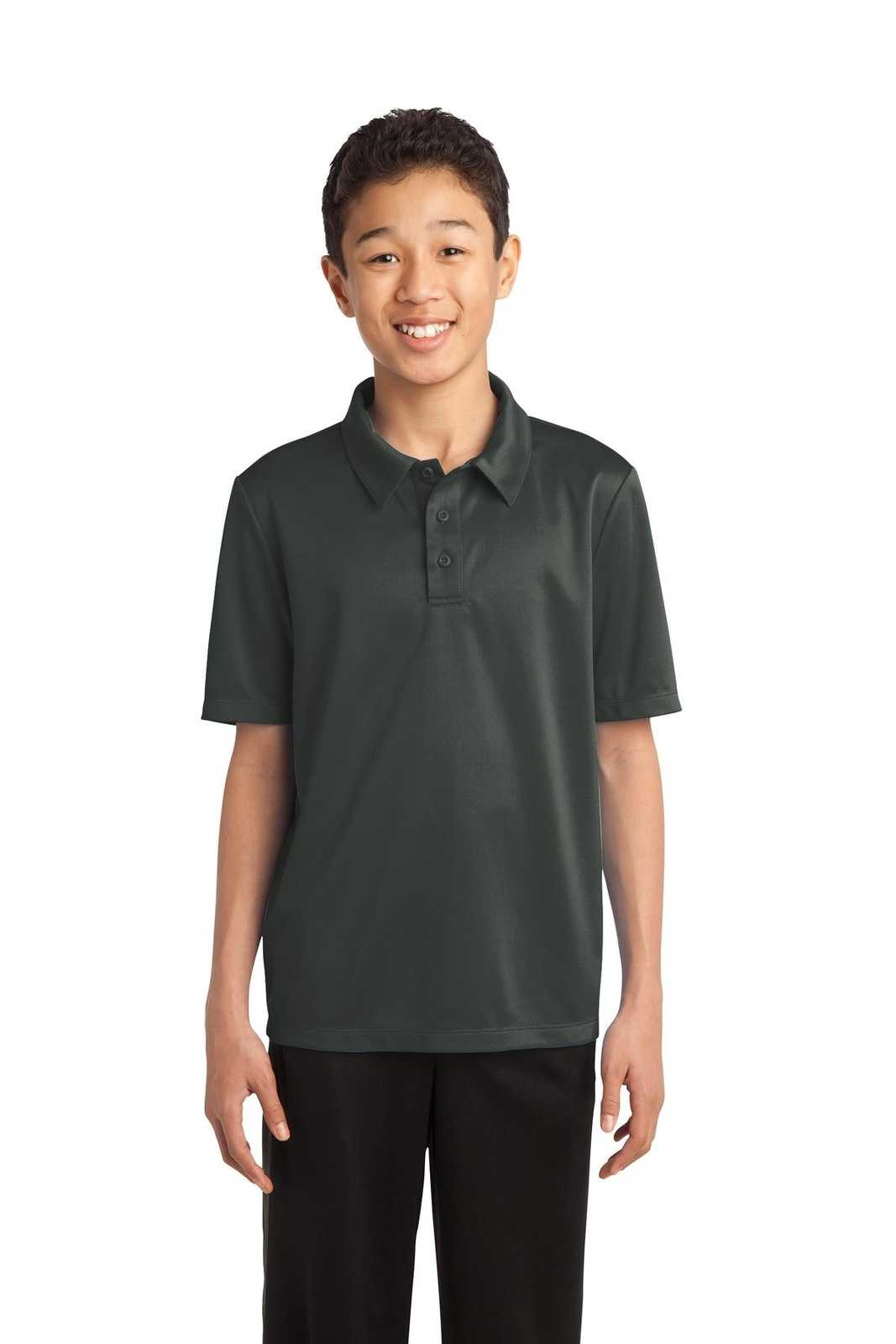 Port Authority Y540 Youth Silk Touch Performance Polo - Steel Gray - HIT a Double - 1