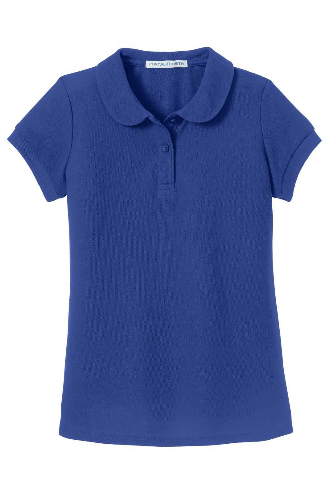 Port Authority YG503 Girls Silk Touch Peter Pan Collar Polo - Royal - HIT a Double - 5