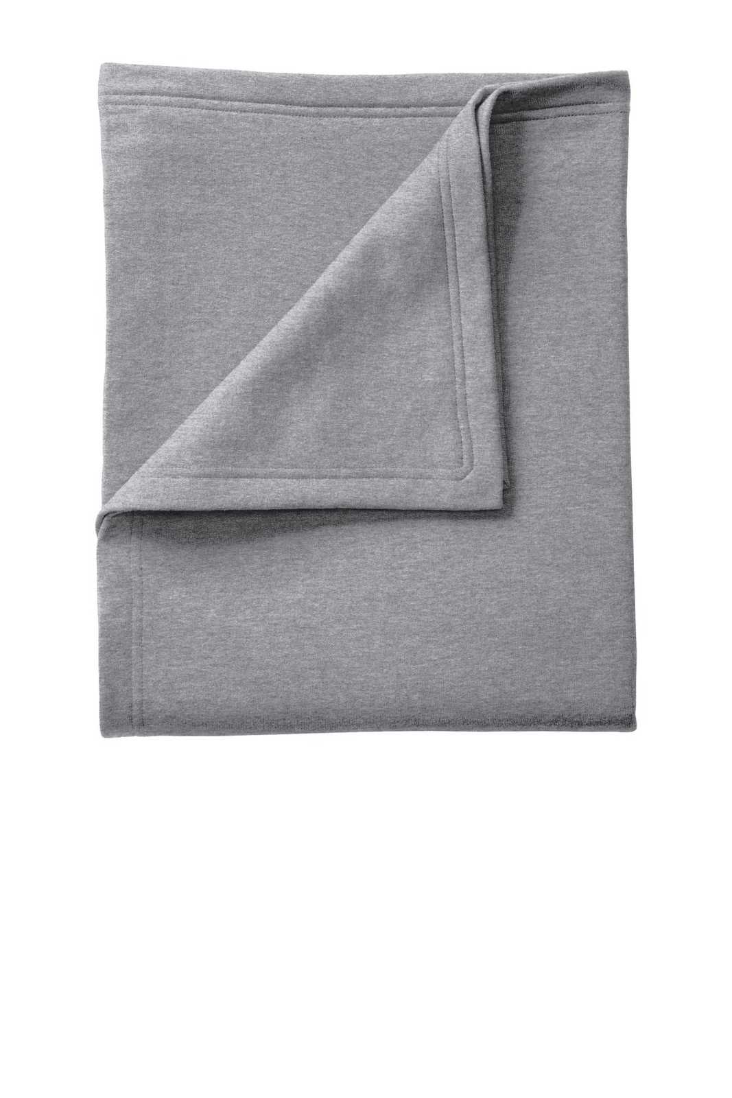 Port &amp; Company BP78 Core Fleece Sweatshirt Blanket - Athletic Heather - HIT a Double - 1