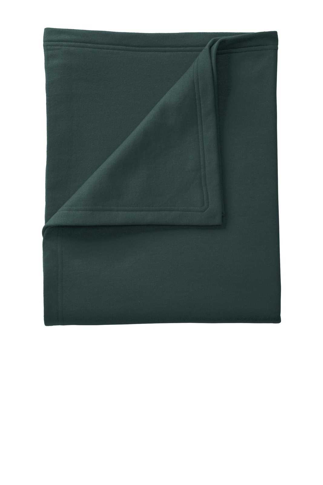 Port &amp; Company BP78 Core Fleece Sweatshirt Blanket - Dark Green - HIT a Double - 1