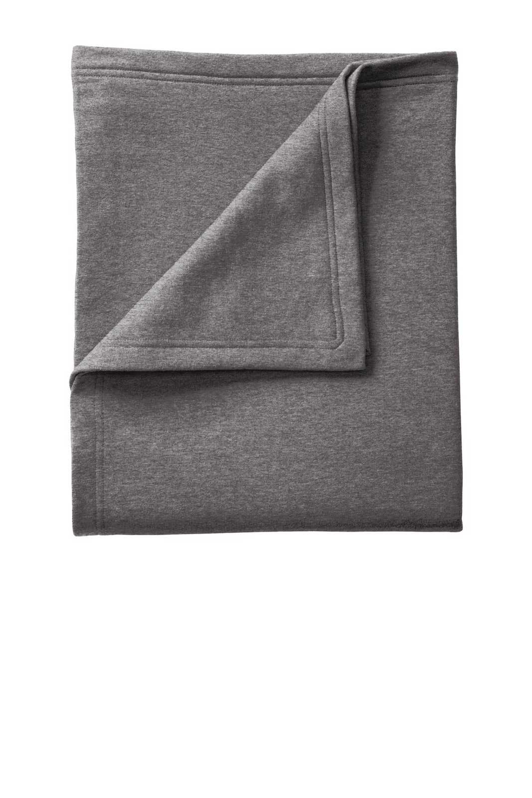 Port &amp; Company BP78 Core Fleece Sweatshirt Blanket - Dark Heather Gray - HIT a Double - 1
