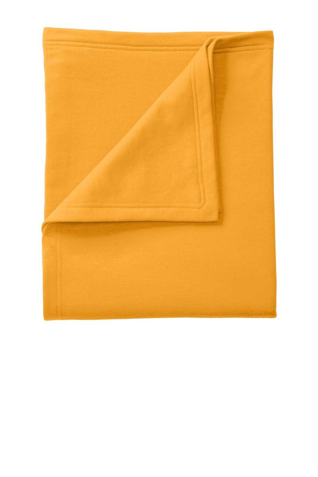 Port &amp; Company BP78 Core Fleece Sweatshirt Blanket - Gold - HIT a Double - 1