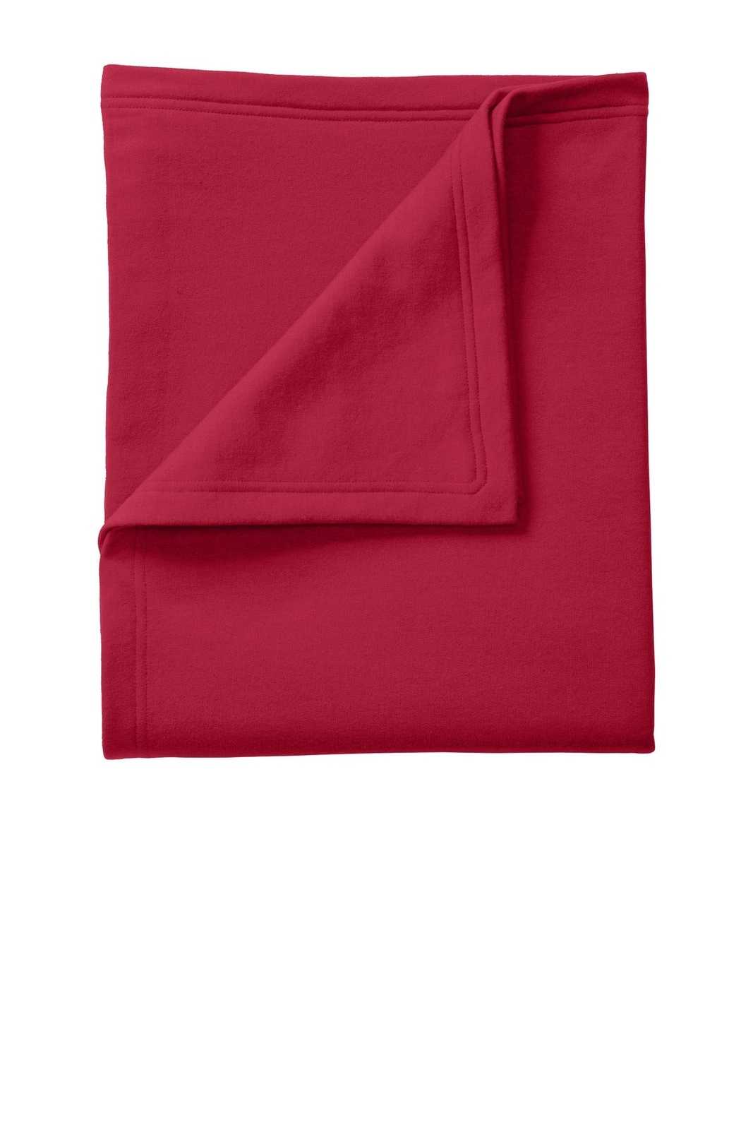 Port & Company BP78 Core Fleece Sweatshirt Blanket - Red - HIT a Double - 1
