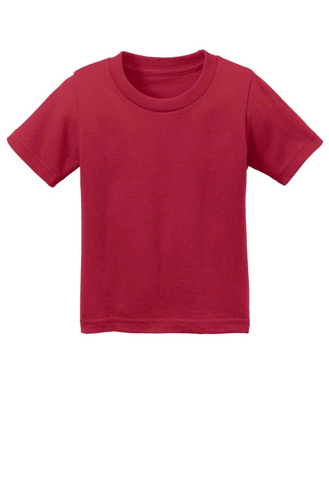 Port &amp; Company CAR54I Infant Core Cotton Tee - Red - HIT a Double - 3