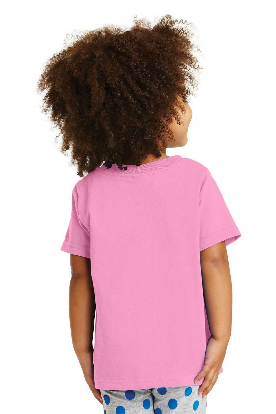 Port &amp; Company CAR54T Toddler Core Cotton Tee - Candy Pink - HIT a Double - 2
