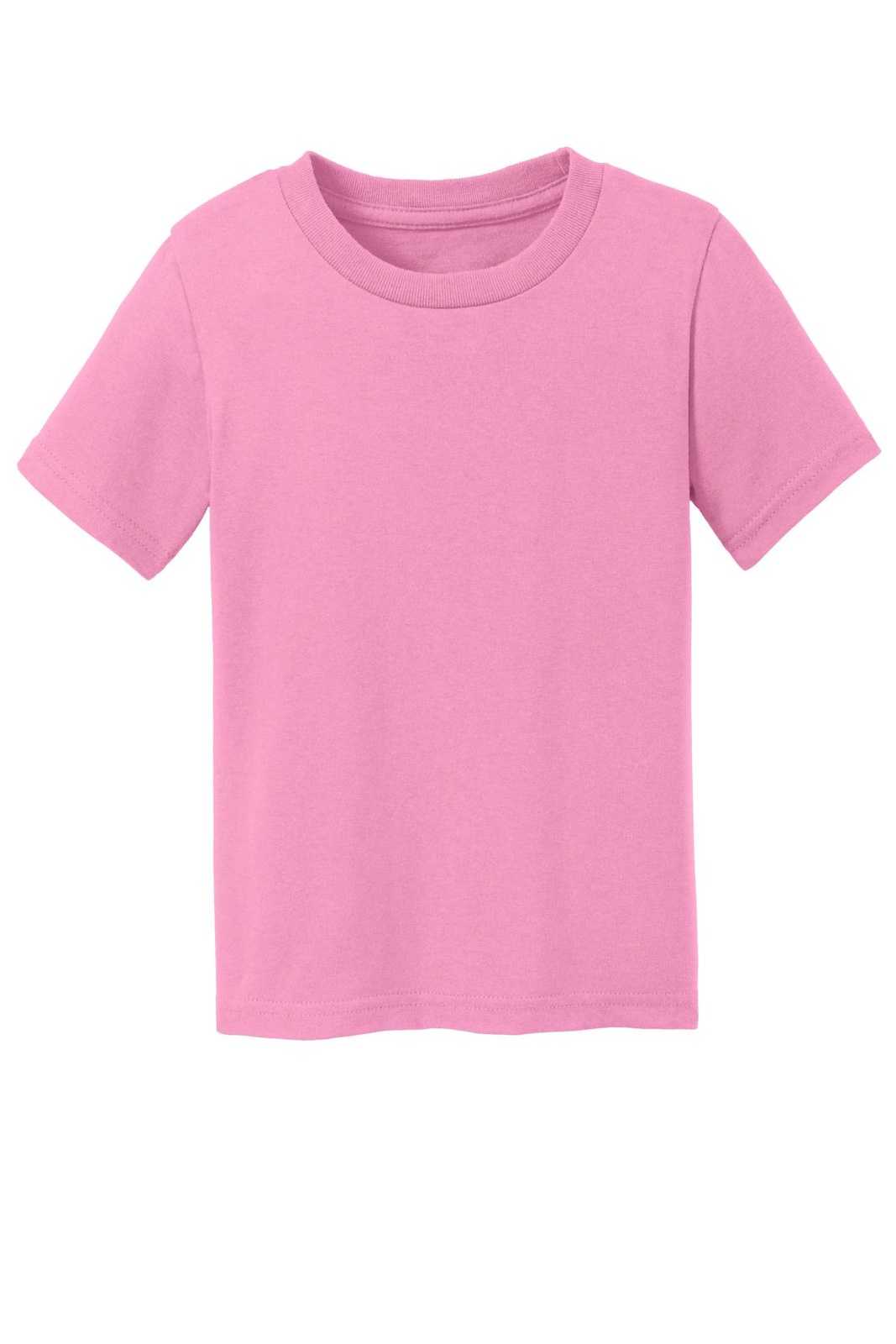 Port &amp; Company CAR54T Toddler Core Cotton Tee - Candy Pink - HIT a Double - 3