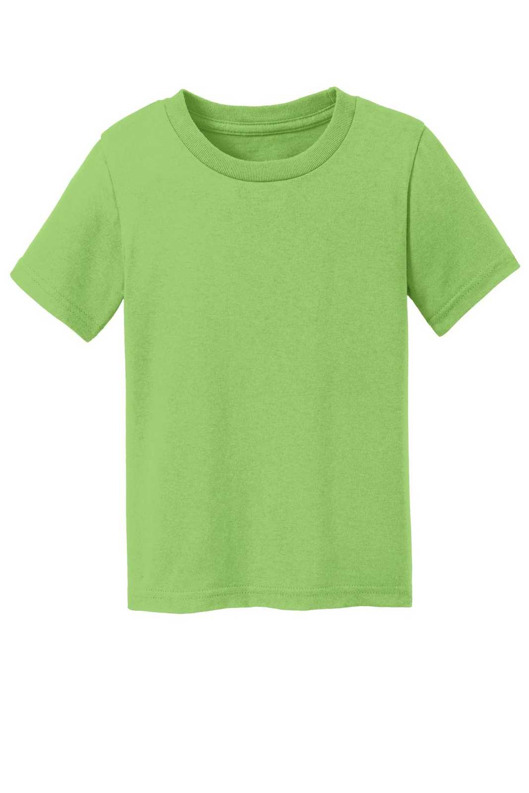Port &amp; Company CAR54T Toddler Core Cotton Tee - Lime - HIT a Double - 3