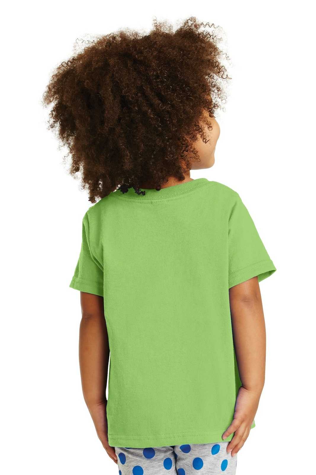Port &amp; Company CAR54T Toddler Core Cotton Tee - Lime - HIT a Double - 2
