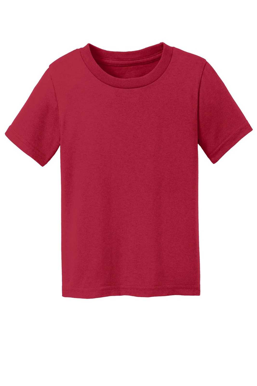 Port &amp; Company CAR54T Toddler Core Cotton Tee - Red - HIT a Double - 3