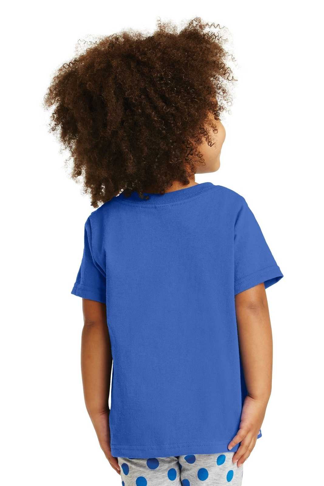 Port &amp; Company CAR54T Toddler Core Cotton Tee - Royal - HIT a Double - 2