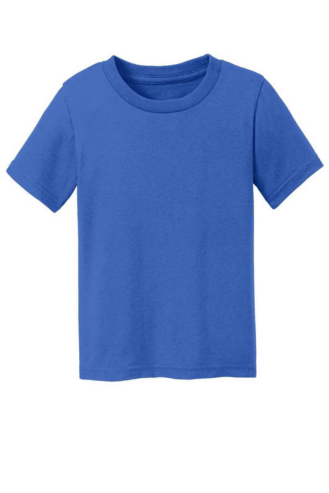 Port &amp; Company CAR54T Toddler Core Cotton Tee - Royal - HIT a Double - 3