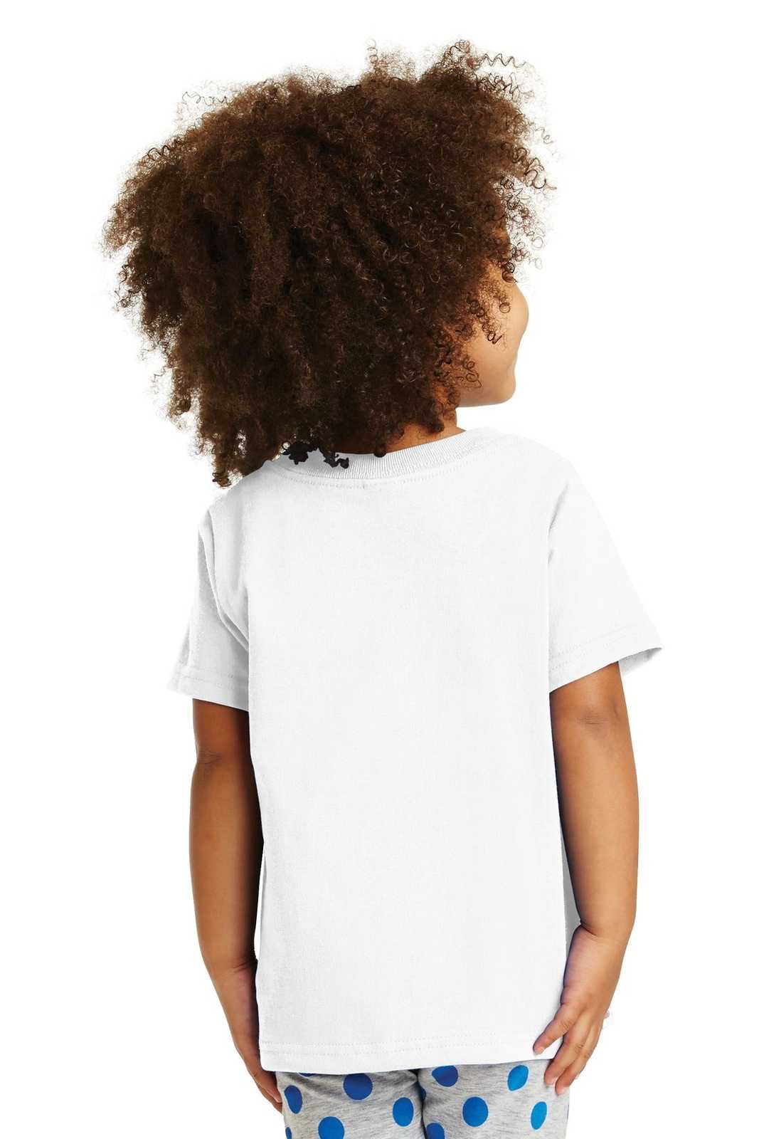 Port &amp; Company CAR54T Toddler Core Cotton Tee - White - HIT a Double - 2