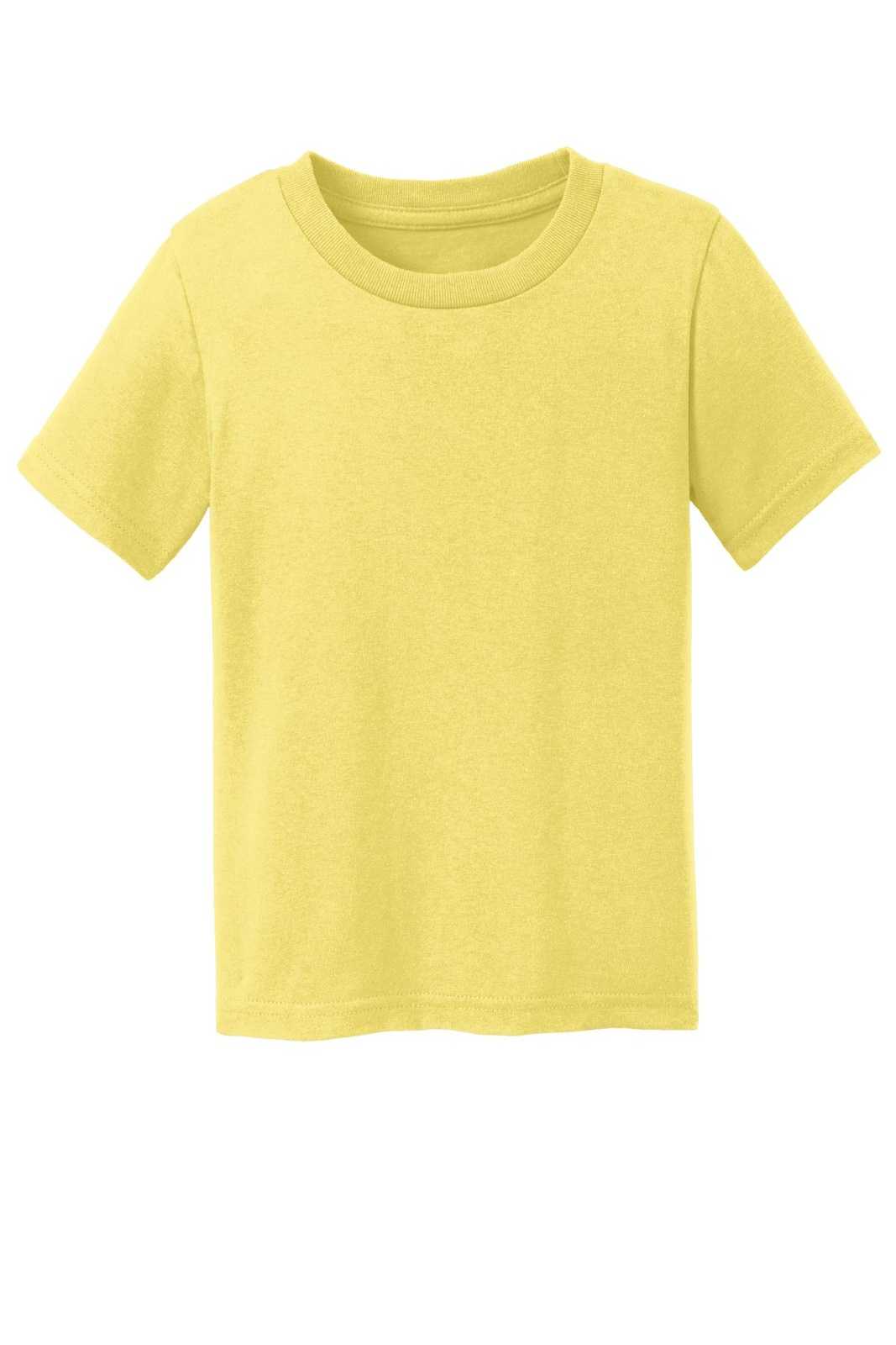 Port &amp; Company CAR54T Toddler Core Cotton Tee - Yellow - HIT a Double - 3