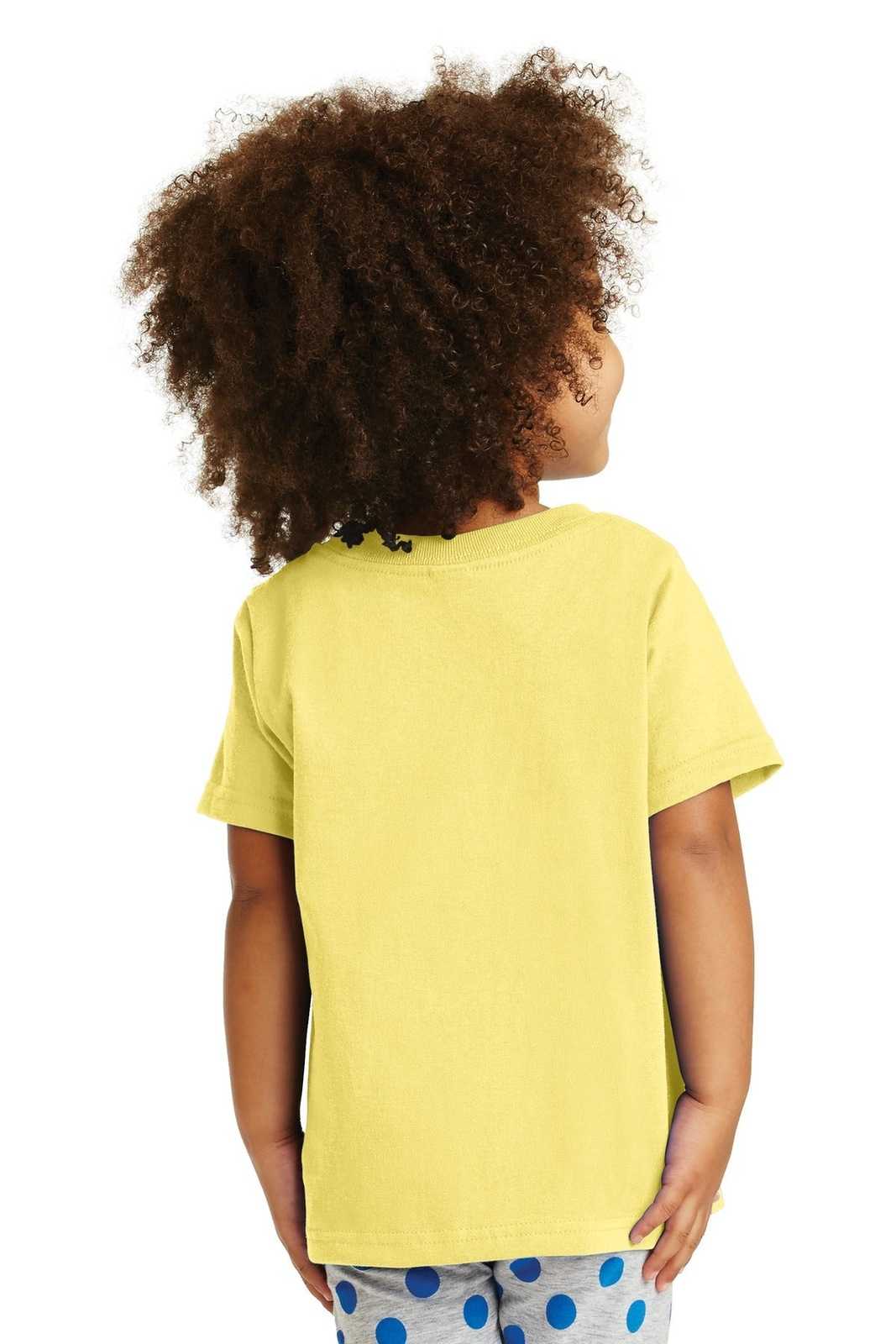 Port &amp; Company CAR54T Toddler Core Cotton Tee - Yellow - HIT a Double - 2