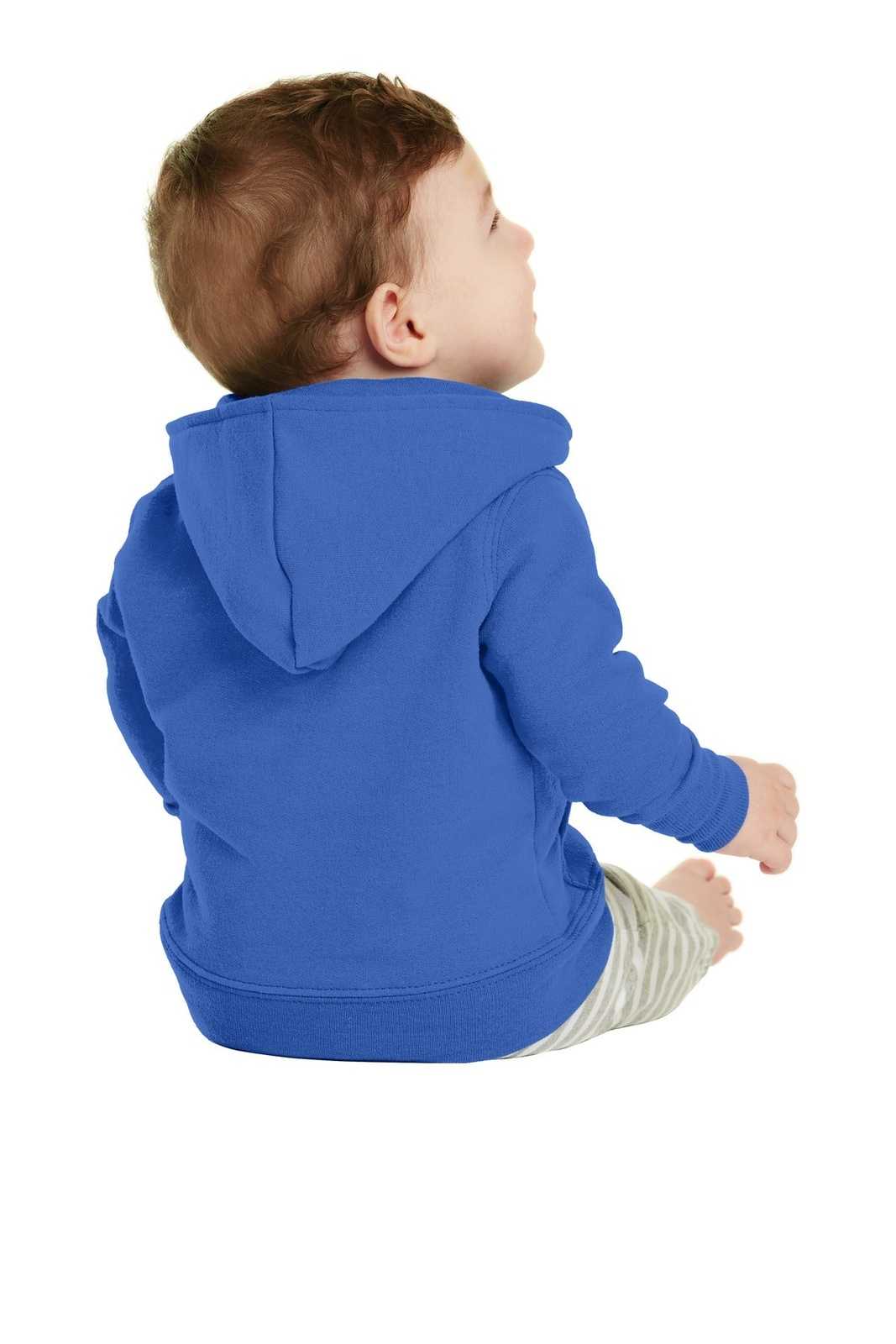 Port & Company CAR78IZH Infant Core Fleece Full-Zip Hooded Sweatshirt - Royal - HIT a Double - 1