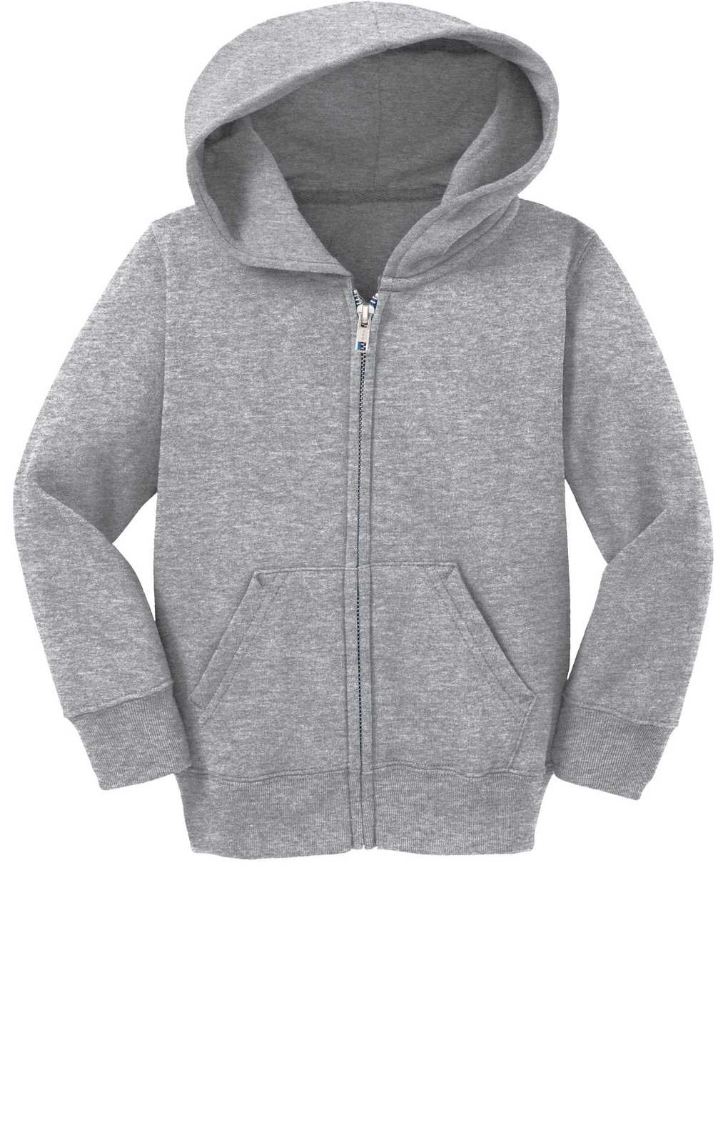 Port & Company CAR78TZH Toddler Core Fleece Full-Zip Hooded Sweatshirt - Candy Pink - HIT a Double - 1
