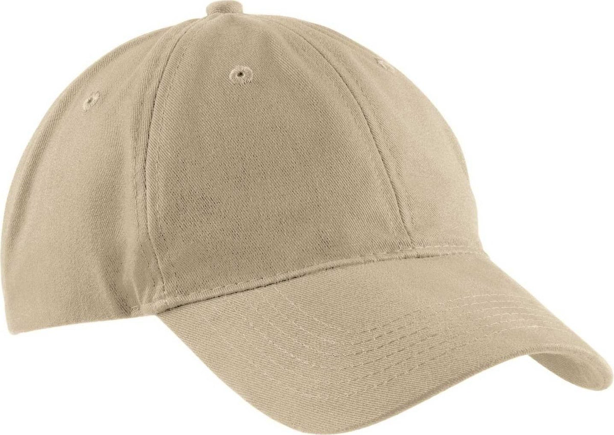 Port &amp; Company CP77 Brushed Twill Low Profile Cap - Khaki - HIT a Double - 1