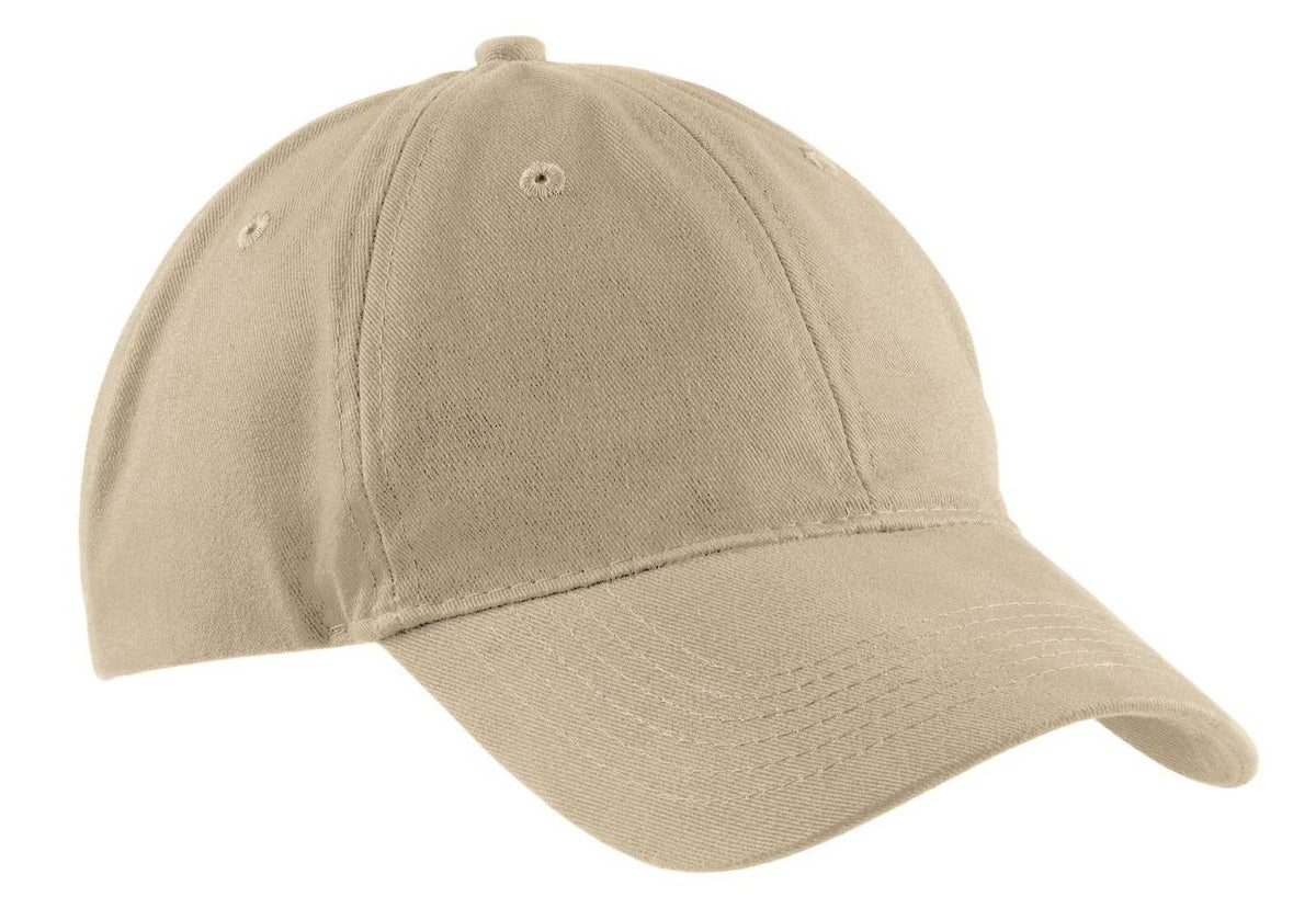 Port &amp; Company CP77 Brushed Twill Low Profile Cap - Khaki - HIT a Double - 1
