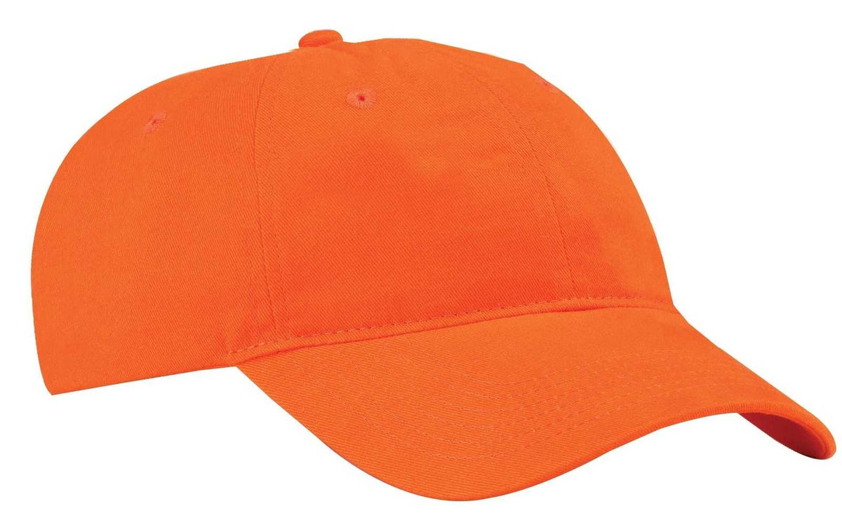 Port &amp; Company CP77 Brushed Twill Low Profile Cap - Orange - HIT a Double - 1