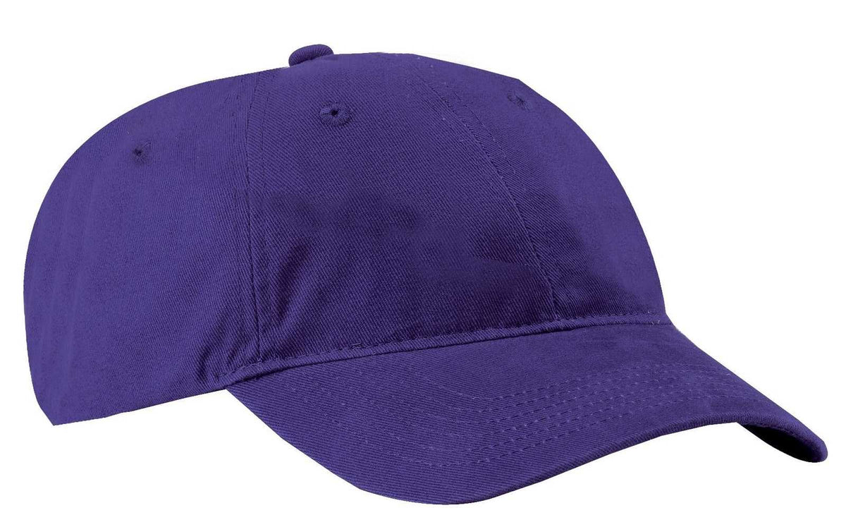 Port &amp; Company CP77 Brushed Twill Low Profile Cap - Purple - HIT a Double - 1