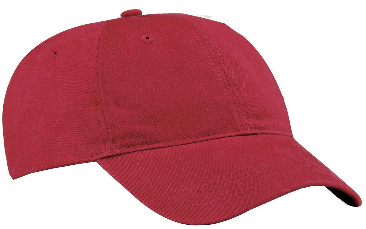 Port &amp; Company CP77 Brushed Twill Low Profile Cap - Red - HIT a Double - 1