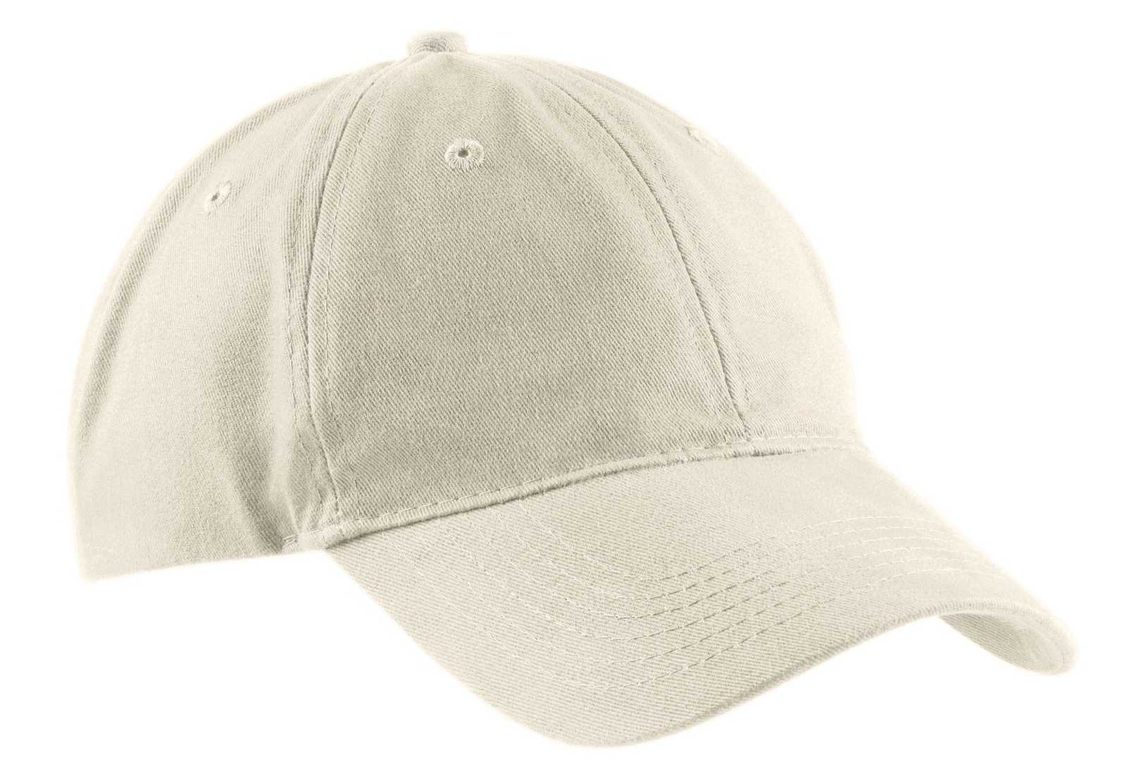 Port & Company CP77 Brushed Twill Low Profile Cap - Stone - HIT a Double - 1