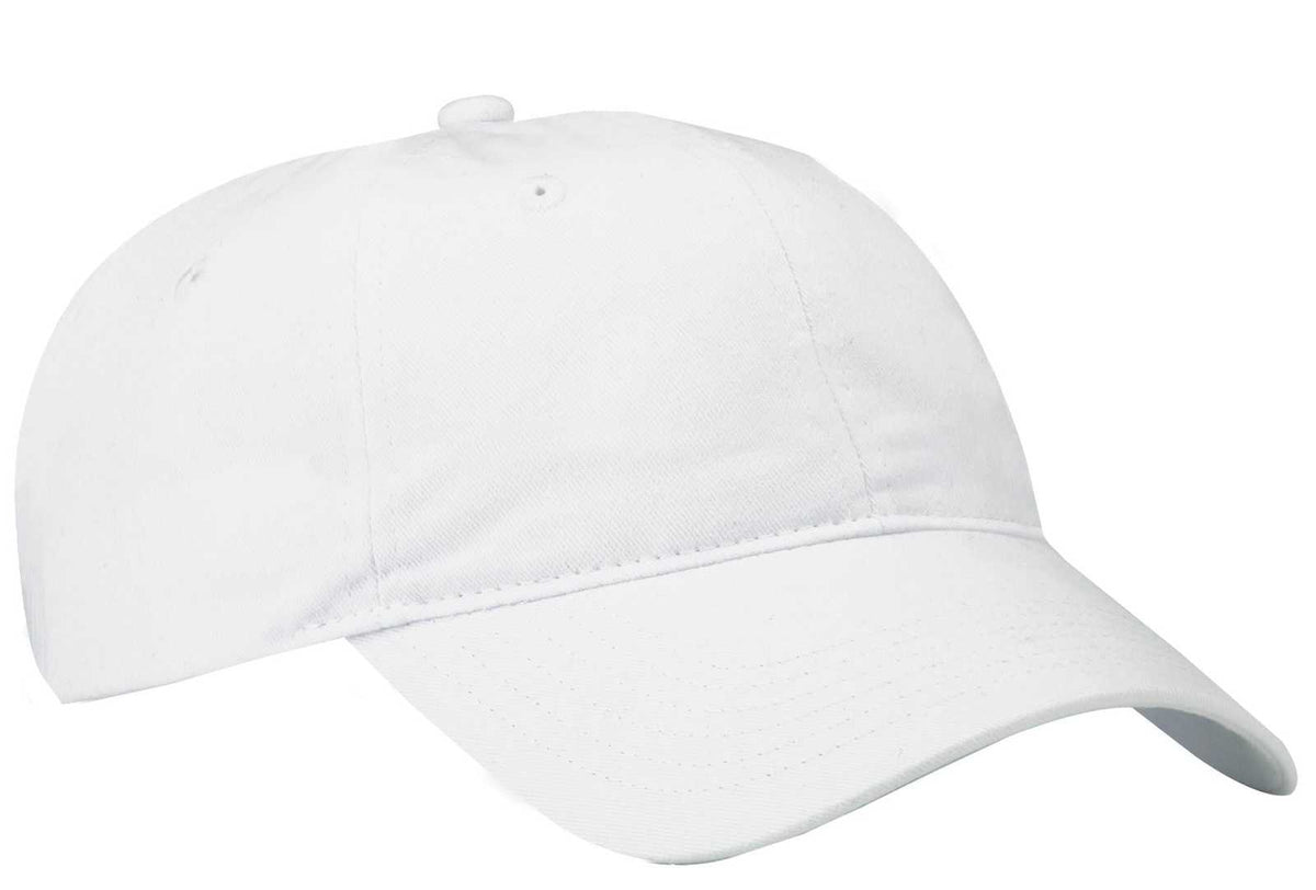 Port &amp; Company CP77 Brushed Twill Low Profile Cap - White - HIT a Double - 1
