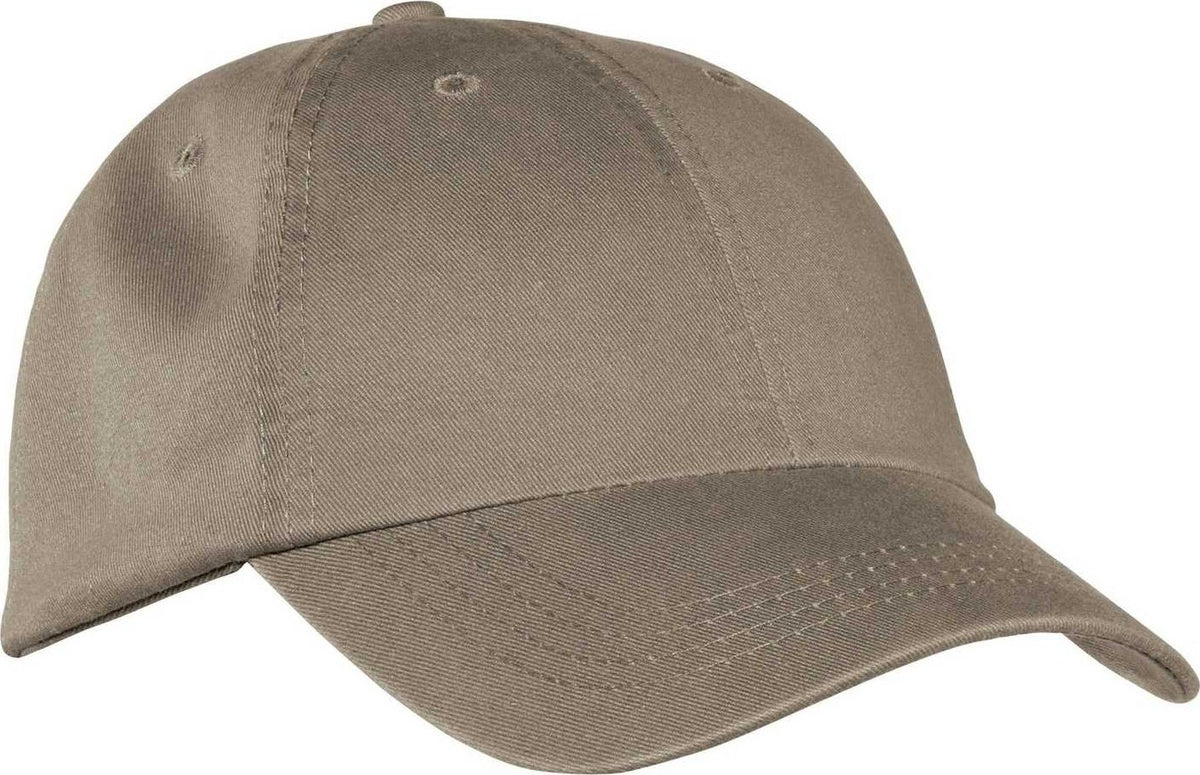 Port &amp; Company CP78 Washed Twill Cap - Khaki - HIT a Double - 1