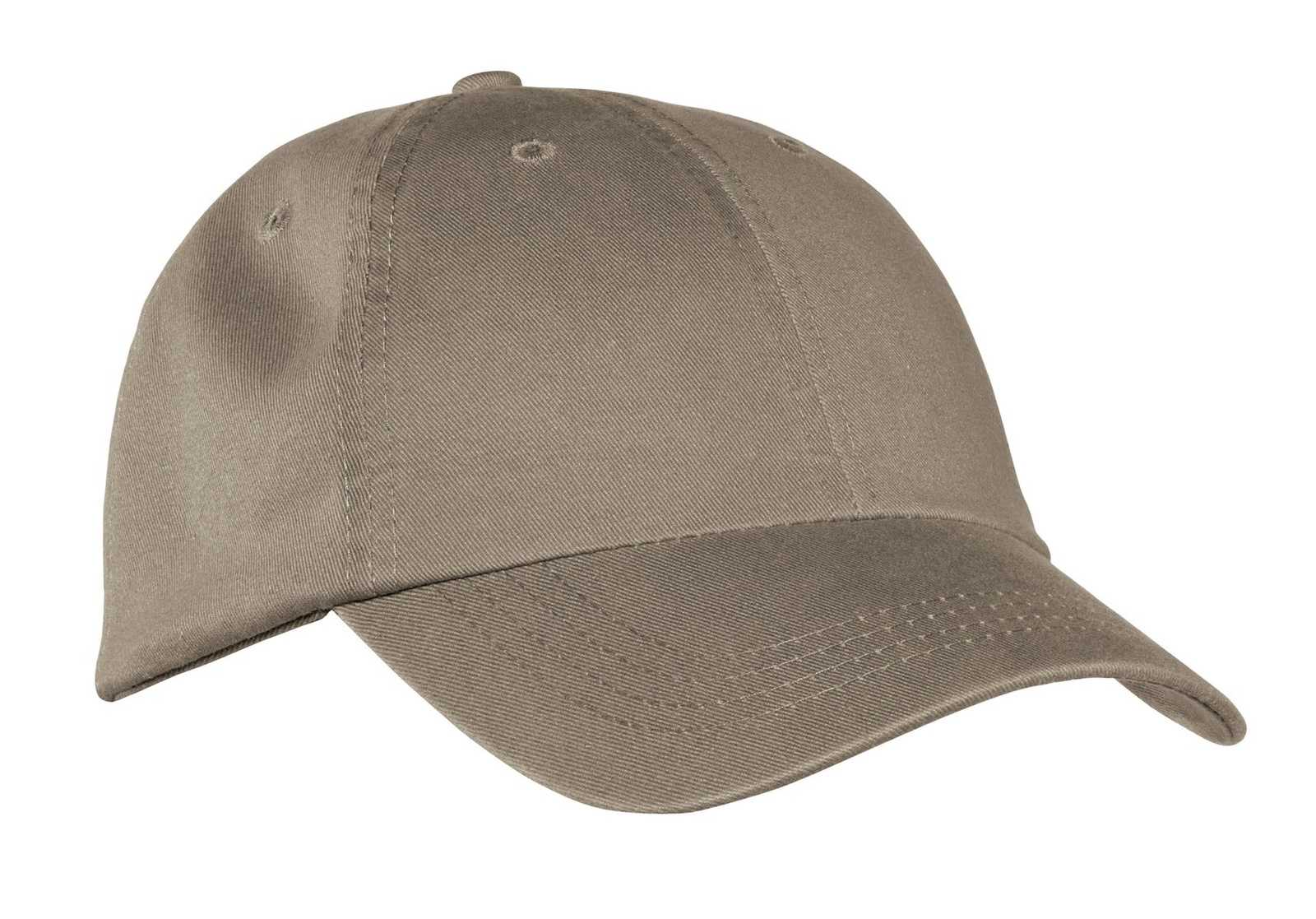 Port & Company CP78 Washed Twill Cap - Khaki - HIT a Double - 1