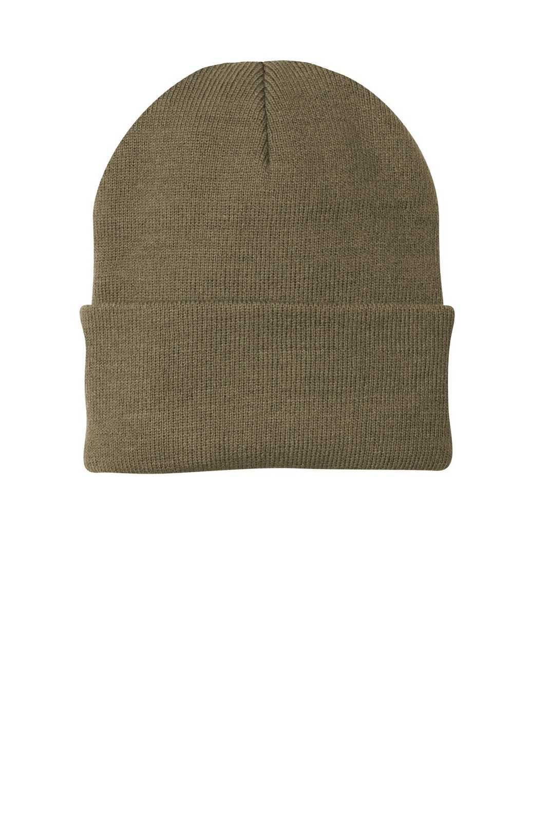 Port & Company CP90 Knit Cap - Coyote Brown - HIT a Double - 1