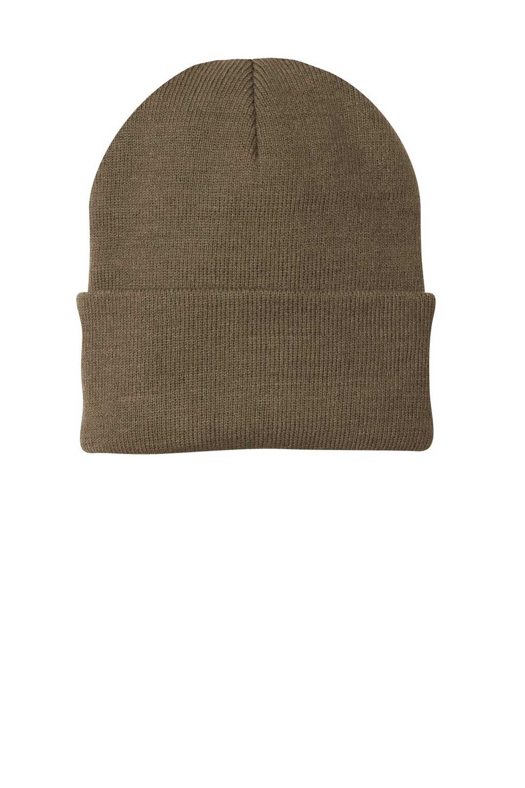 Port & Company CP90 Knit Cap - Woodland Brown - HIT a Double - 1