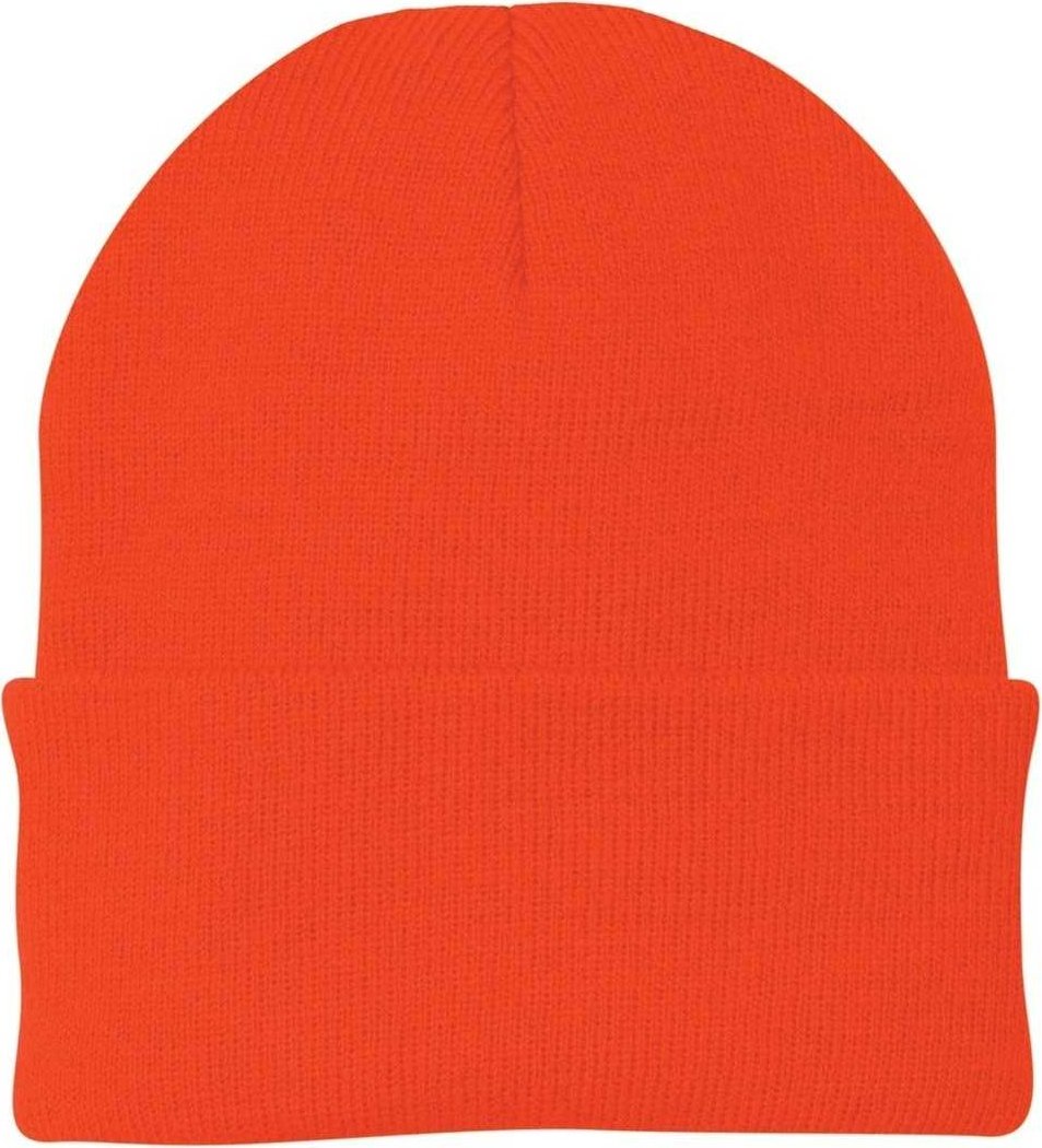 Port &amp; Company CP90 Knit Cap with Cuff - Athletic Orange - HIT a Double - 1