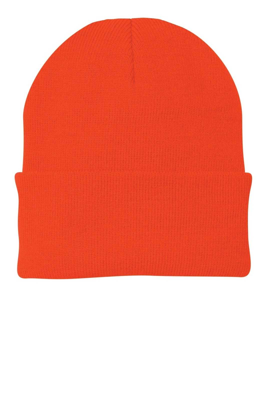 Port & Company CP90 Knit Cap with Cuff - Athletic Orange - HIT a Double - 1