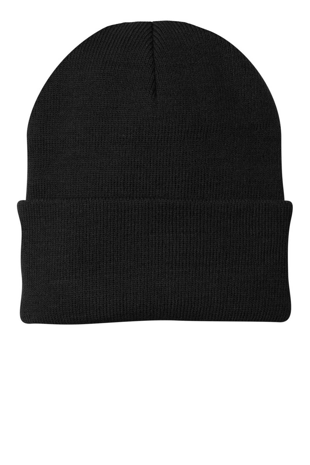 Port & Company CP90 Knit Cap with Cuff - Black - HIT a Double - 1