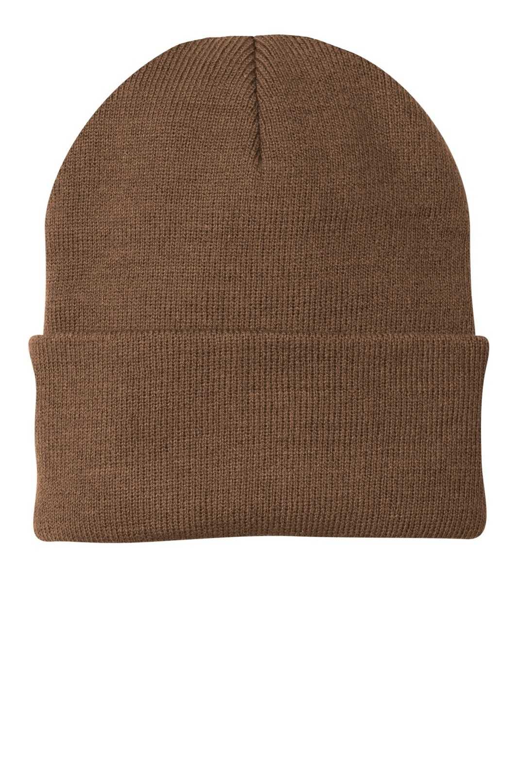 Port & Company CP90 Knit Cap with Cuff - Brown - HIT a Double - 1