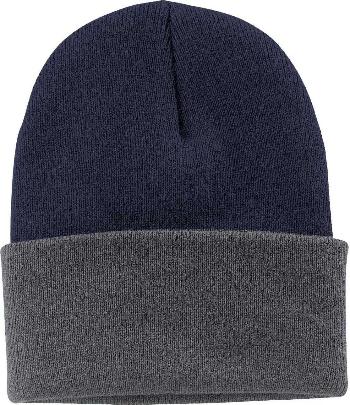 Port & Company CP90 Knit Cap with Cuff - Navy Athletic Oxford - HIT a Double - 1
