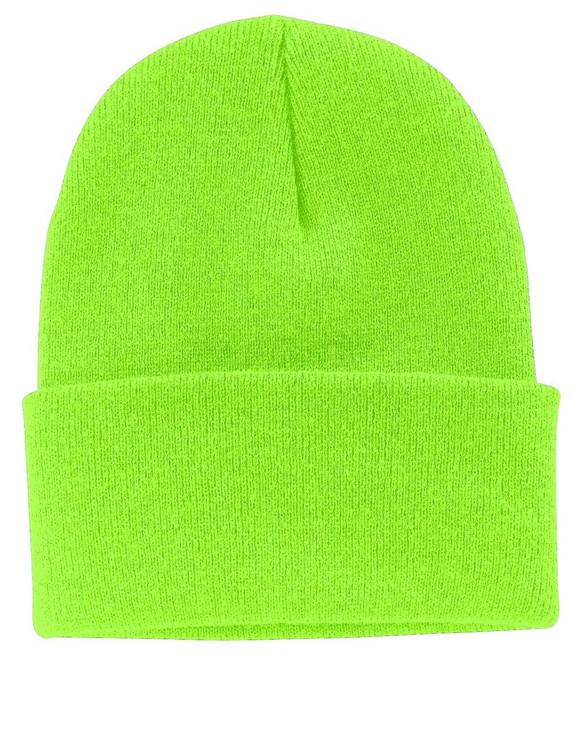 Port & Company CP90 Knit Cap with Cuff - Neon Green - HIT a Double - 1