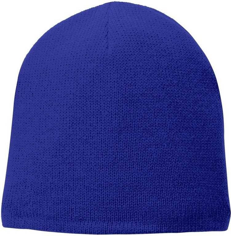 Port &amp; Company CP91L Fleece-Lined Beanie Cap - Athletic Royal - HIT a Double - 1