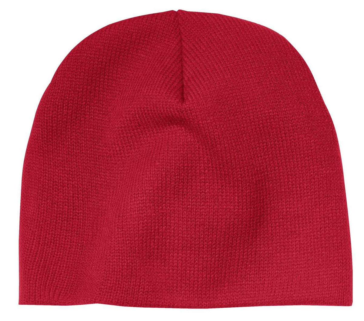 Port &amp; Company CP91 Beanie Cap - Athletic Red - HIT a Double - 1