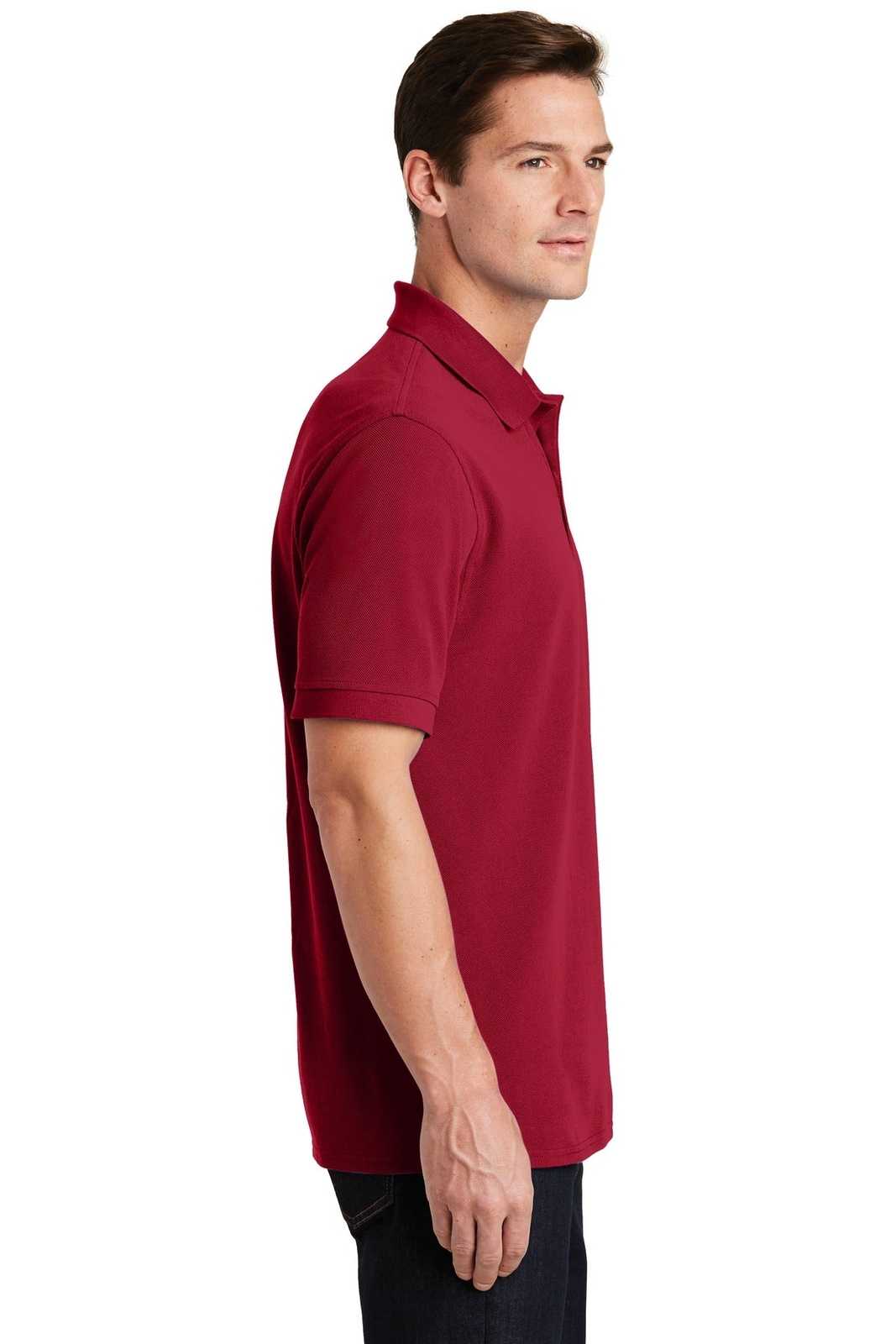 Port &amp; Company KP1500 Combed Ring Spun Pique Polo - Red - HIT a Double - 3