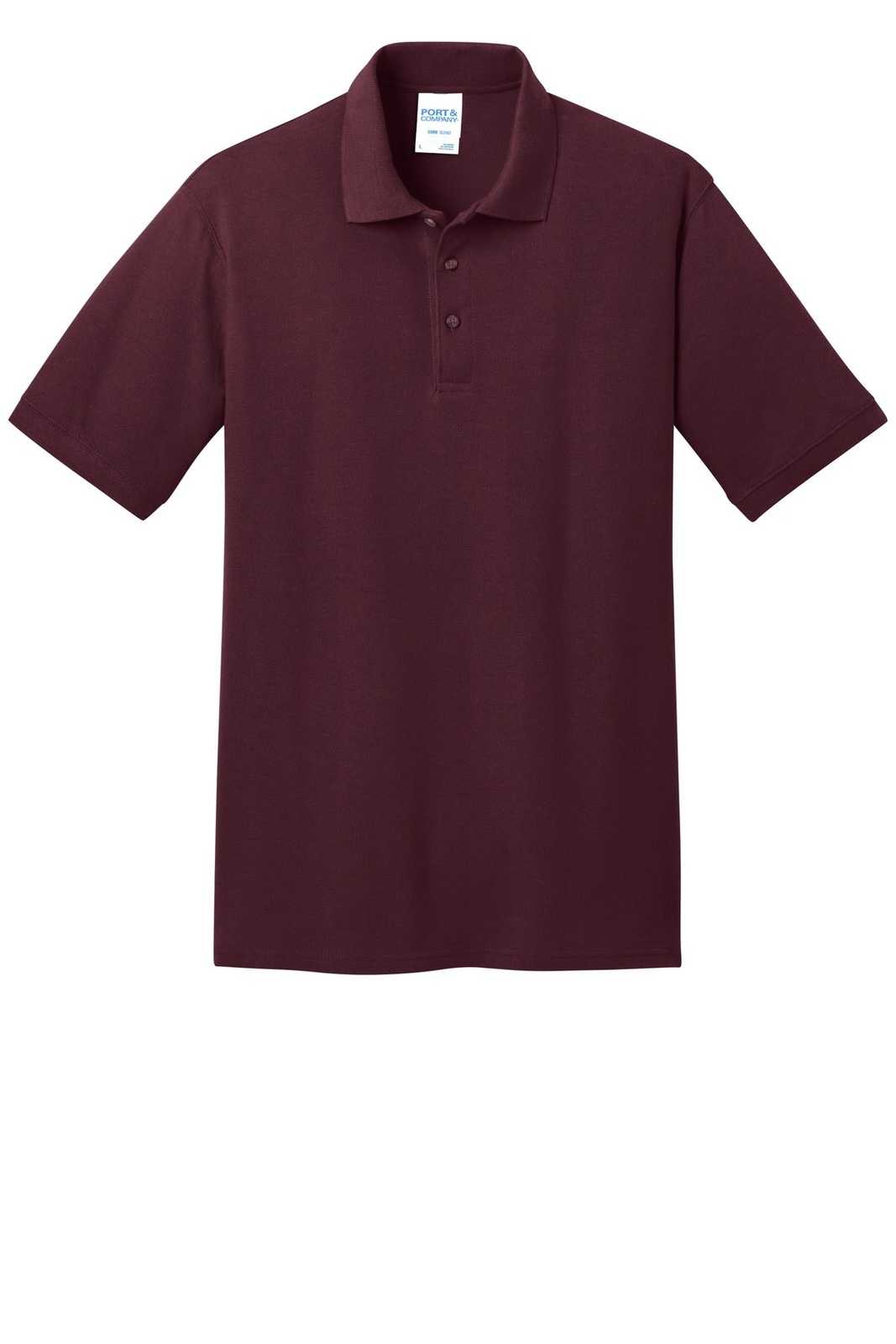 Port &amp; Company KP155 Core Blend Pique Polo - Athletic Maroon - HIT a Double - 5