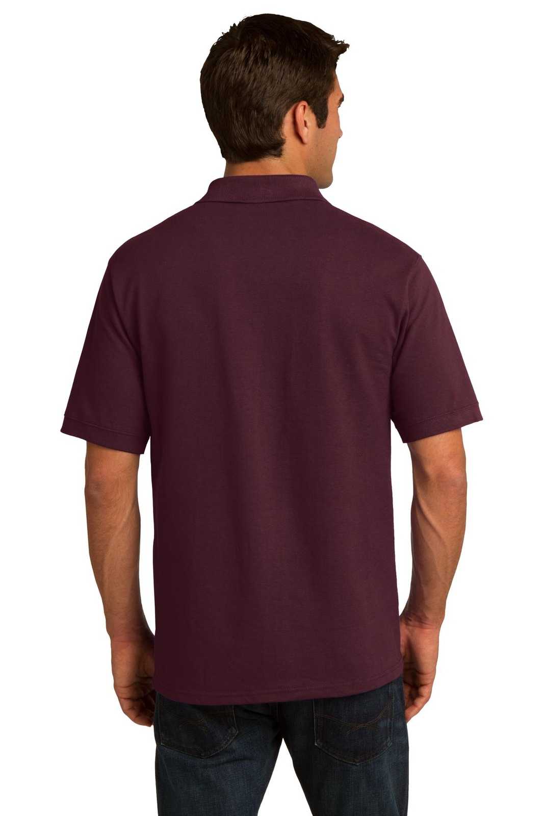 Port &amp; Company KP155 Core Blend Pique Polo - Athletic Maroon - HIT a Double - 2