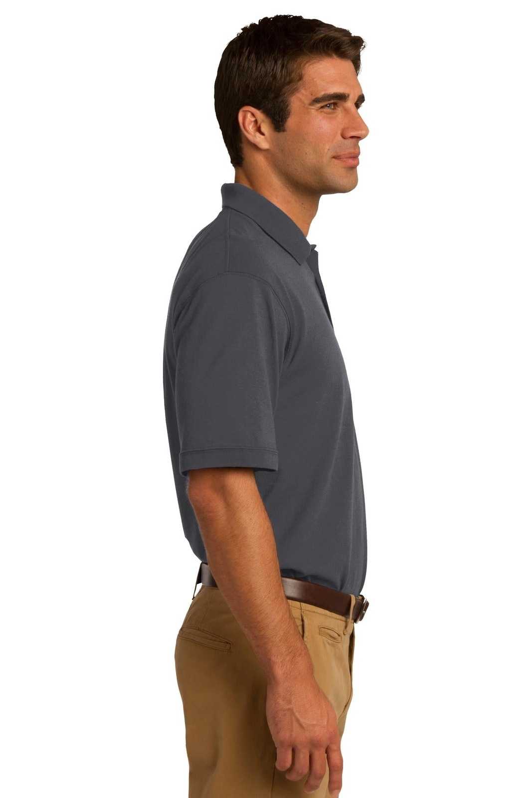 Port &amp; Company KP55P Core Blend Jersey Knit Pocket Polo - Charcoal - HIT a Double - 3